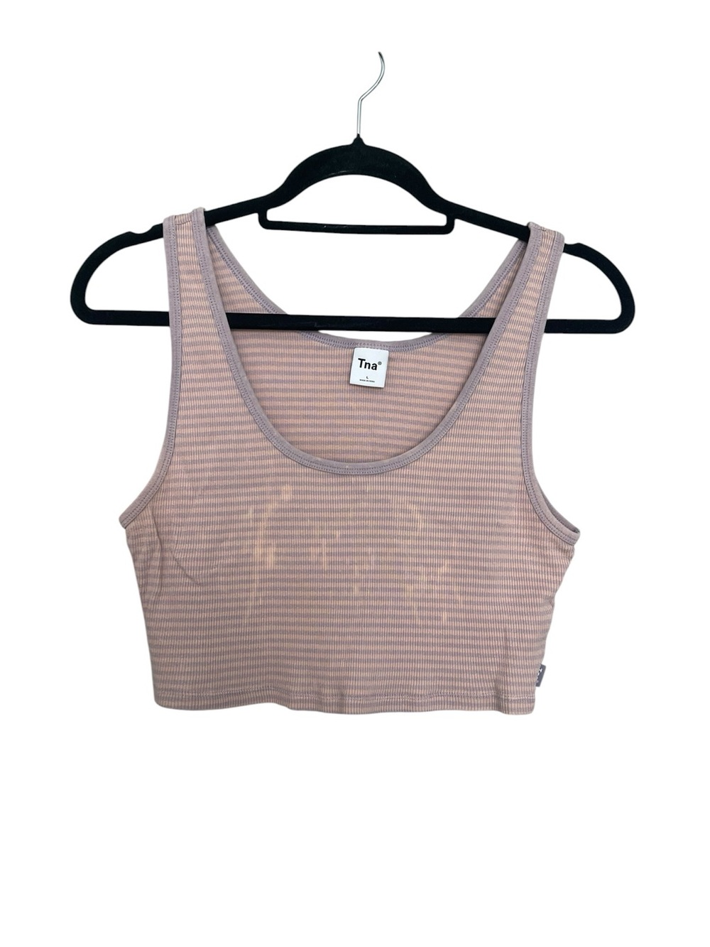 Aritzia TNA Ribbed Striped Cropped Tank